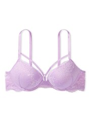 Flieder/Netzspitze - Victoria's Secret Add 2 Cups Bombshell BH - Bild 4 von 4