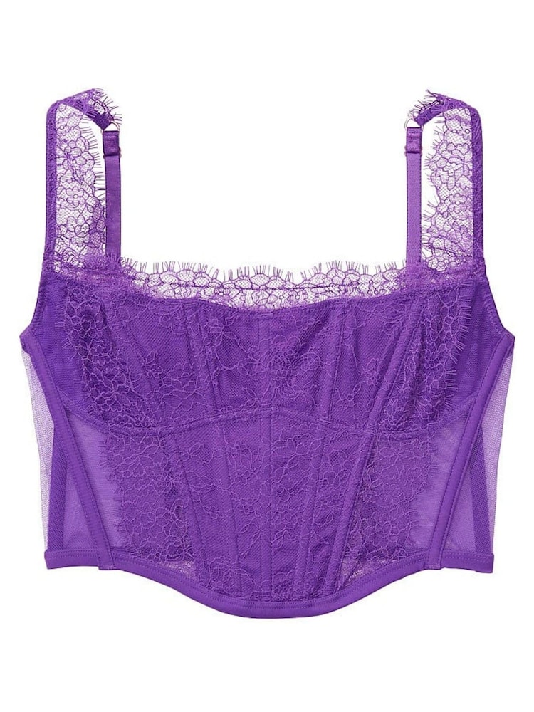 Victoria's Secret Violetta Purple Lace Corset Corset Top - Image 4 of 4
