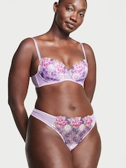 Victoria's Secret Jasmine Purple Embroidered Thong Knickers - Image 1 of 1