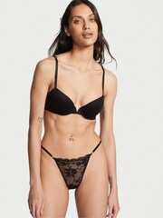 Victoria's Secret Black Lace Bikini Knickers - Image 1 of 1