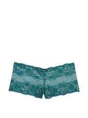 Victoria's Secret Black Ivy Green Lace Short Knickers - Image 3 of 3
