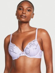 Victoria's Secret Lucky Lilac Purple Lace Full Cup Push Up Bra - Image 1 of 4