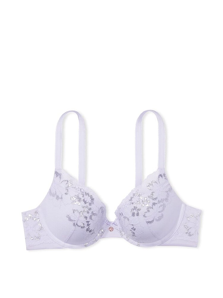 Victoria's Secret Lucky Lilac Purple Lace Full Cup Push Up Bra - Image 4 of 4