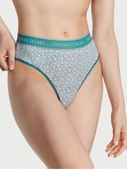 Victoria's Secret French Sage Green Ditsy Floral Thong Knickers - Image 1 of 3