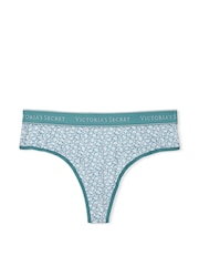 Victoria's Secret French Sage Green Ditsy Floral Thong Knickers - Image 3 of 3