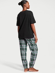 Victoria's Secret Green Pop Tartan Long Cuffed Pyjamas - Image 2 of 3