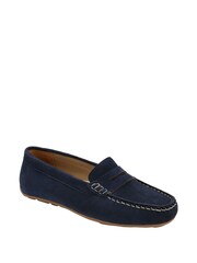 Ravel Blue Suede Loafers - Image 1 of 4