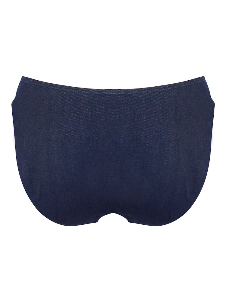 Pour Moi Blue Adelaide Denim V Bikini Brief - Image 5 of 5 Pour Moi Blue Adelaide Denim V Bikini Brief - Image 5 of 5
