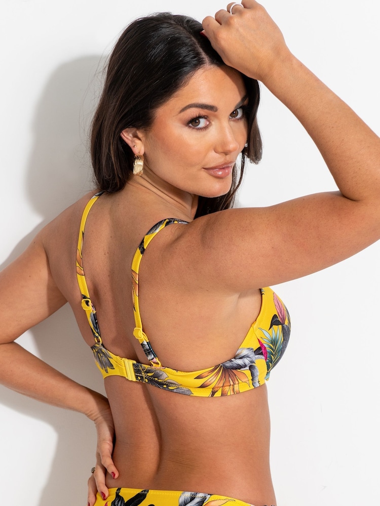 Pour Moi Yellow Padded Paradiso Bikini Top - Image 2 of 5