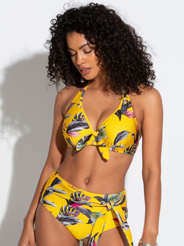 Pour Moi Yellow Triangle Paradiso Bikini Top - Image 2 of 4