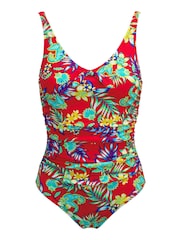 Pour Moi Red Heatwave Scoop Neck Tummy Control Swimsuit - Image 4 of 5