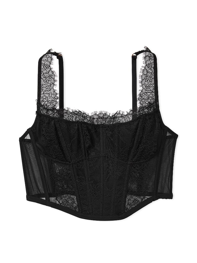 Victoria's Secret Black Lace Corset Corset Top - Image 4 of 4 Victoria's Secret Black Lace Corset Corset Top - Image 4 of 4