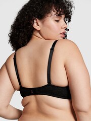 Victoria's Secret PINK Black Floral Lace Lightly Lined Bra - Image 2 of 3