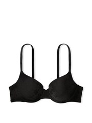 Victoria's Secret PINK Black Floral Lace Lightly Lined Bra - Image 3 of 3