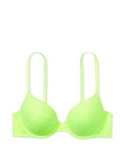 Victoria's Secret PINK Lime Green Floral Lace Lightly Lined Bra - Image 3 of 3