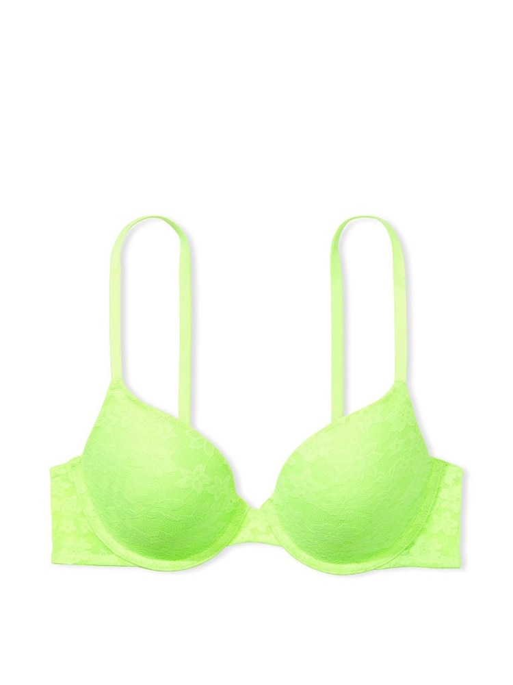 Victoria's Secret PINK Lime Green Floral Lace Lightly Lined Bra - Image 3 of 3 Victoria's Secret PINK Lime Green Floral Lace Lightly Lined Bra - Image 3 of 3