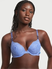 Victoria's Secret Verywinkle Blue Paisley Lace Lace T-Shirt Push Up Bra - Image 1 of 3
