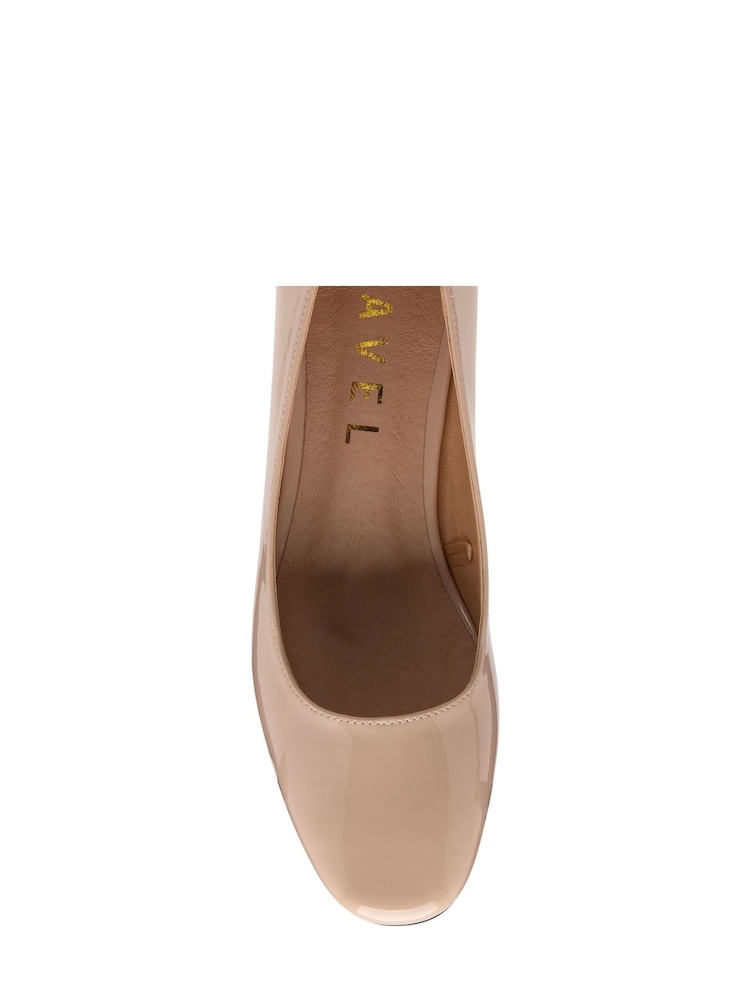 Ravel Nude Patent Block Heel Shoes - Image 4 of 4
