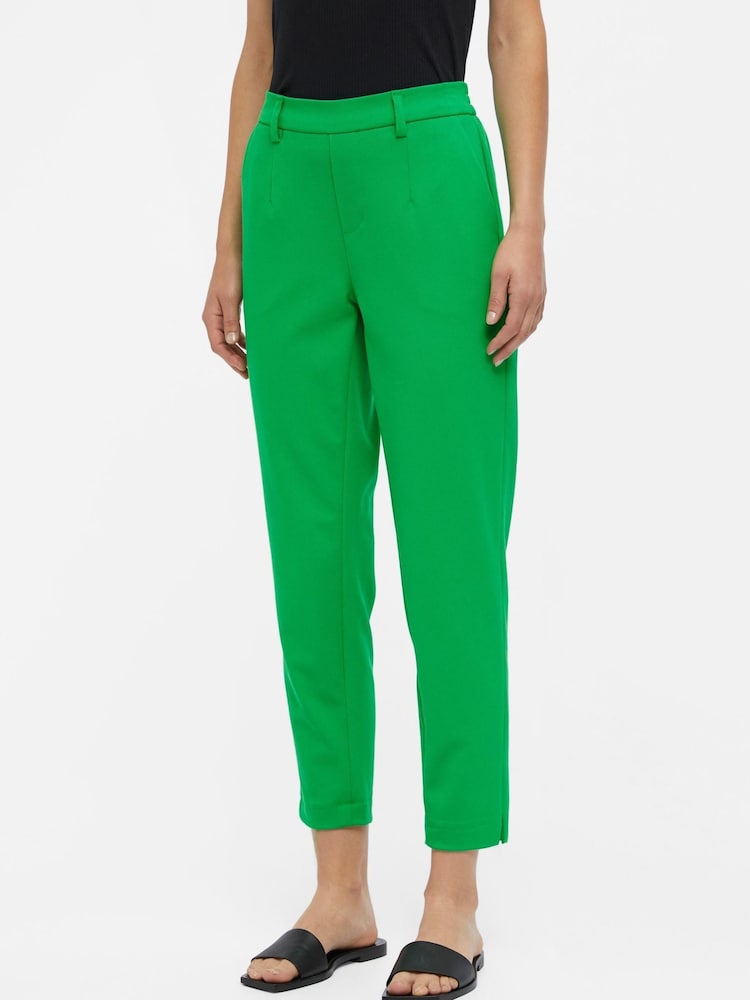 OBJECT Apple Green Tapered Wide Leg Trouser - Image 1 of 5