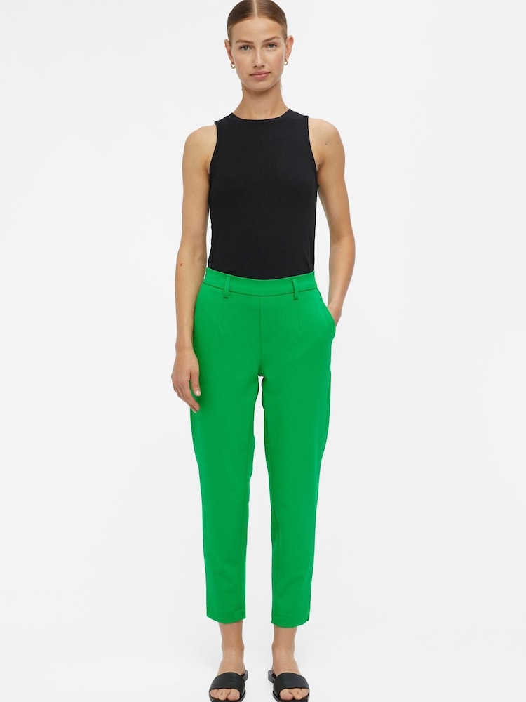 OBJECT Apple Green Tapered Wide Leg Trouser - Image 2 of 5