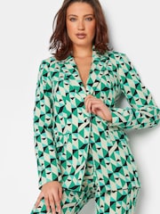 Long Tall Sally Green Geo Blazer - Image 1 of 5
