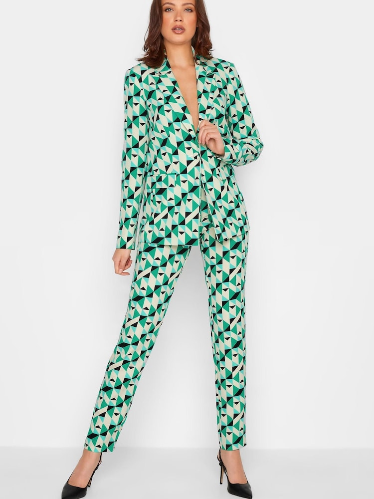 Long Tall Sally Green Geo Blazer - Image 2 of 5