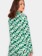 Long Tall Sally Green Geo Blazer - Image 3 of 5