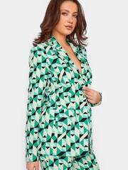 Long Tall Sally Green Geo Blazer - Image 4 of 5