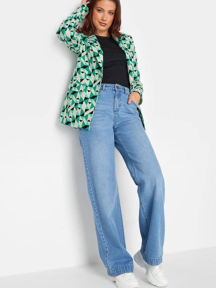 Long Tall Sally Green Geo Blazer - Image 5 of 5