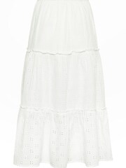 PixieGirl Petite White Broderie Maxi Skirt - Image 4 of 4