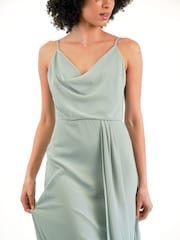 TFNC Sage Green Cowl Neck Chiffon Maxi Dress - Image 3 of 5