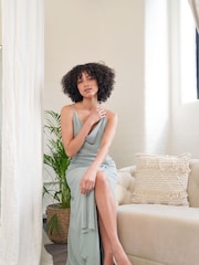 TFNC Sage Green Cowl Neck Chiffon Maxi Dress - Image 5 of 5
