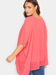 Yours Curve Orange London Cape Blouse - Image 3 of 4