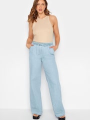 Long Tall Sally Blue Denim Pull On Wide Leg Jean - Image 2 of 4