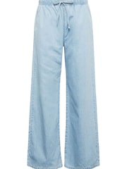 Long Tall Sally Blue Denim Pull On Wide Leg Jean - Image 3 of 4