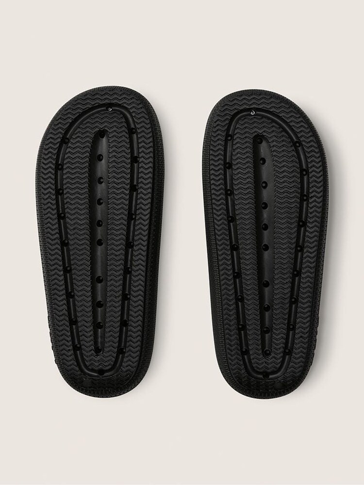 Victoria's Secret PINK Pure Black Pillow Sliders - Image 3 of 3