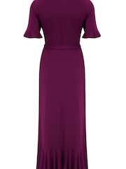 Pour Moi Megan Figurbetontes Midi-Wickelkleid aus recyceltem Stretch-Material mit Rüschendetail - Bild 5 von 5