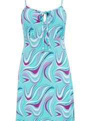 Pour Moi Blue Strappy Tie Front Jersey Mini Dress - Image 4 of 5