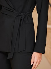 Sosandar Black Tie Side Blazer - Image 6 of 6