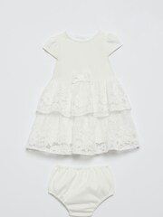 Lipsy White Baby Lace Tutu Dress With Headband - Image 4 of 4