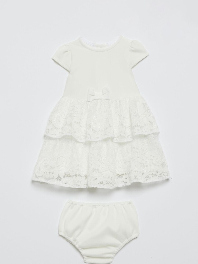 Lipsy White Baby Lace Tutu Dress With Headband - Image 4 of 4