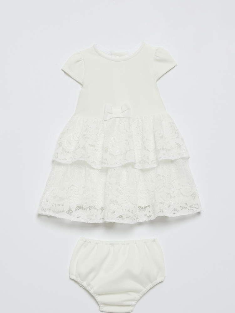Lipsy White Baby Lace Tutu Dress With Headband - Image 4 of 4 Lipsy White Baby Lace Tutu Dress With Headband - Image 4 of 4