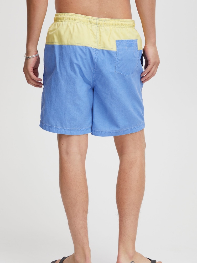 Blend Blue Retro 2 Colour Swimming Shorts - Image 2 of 4