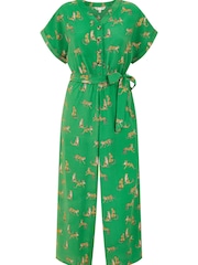 Yumi Green Multi Cheetah Print Jumpsuit - Image 4 of 4
