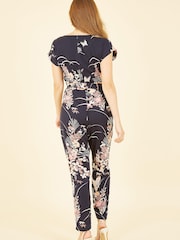 Yumi Black Multi Butterfly Print Jumpsuit - Image 2 of 5