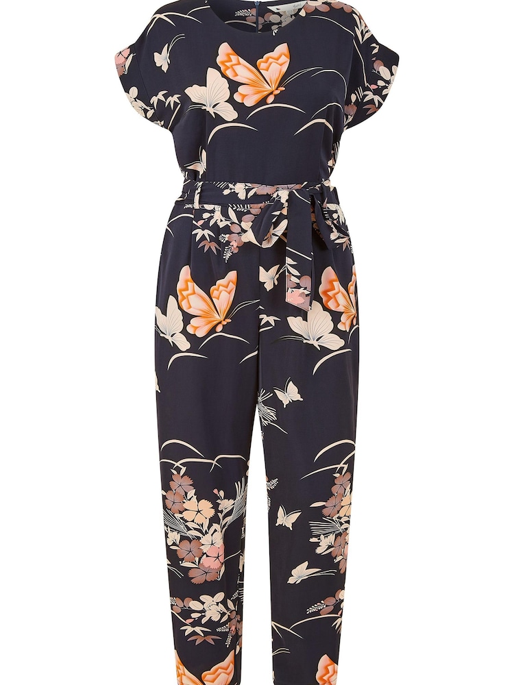 Yumi Black Multi Butterfly Print Jumpsuit - Image 5 of 5