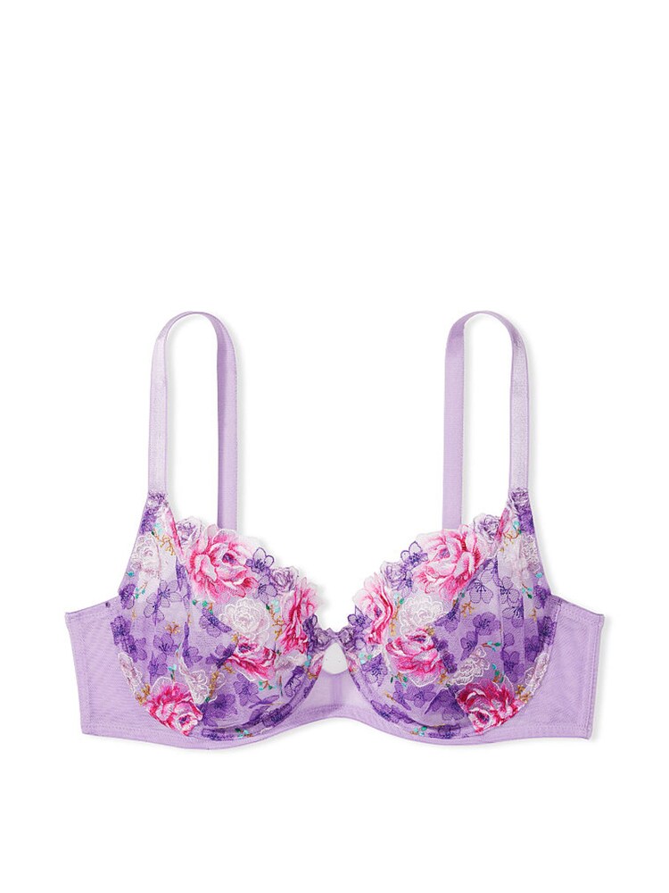 Victoria's Secret Jasmine Purple Embroidered Lace Full Cup Unlined Bra - Image 3 of 3