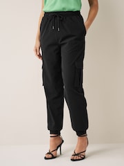 NOISY MAY Black High Waisted Utility Cargo Trousers - Image 1 of 4