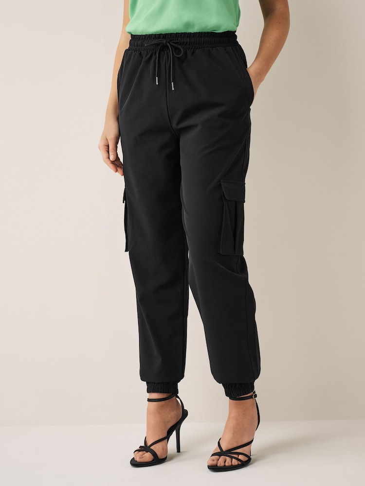 NOISY MAY Black High Waisted Utility Cargo Trousers - Image 1 of 4