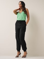 NOISY MAY Black High Waisted Utility Cargo Trousers - Image 3 of 4